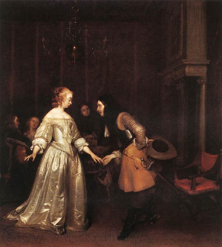 TERBORCH, Gerard The Dancing Couple rt France oil painting art
